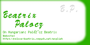 beatrix palocz business card